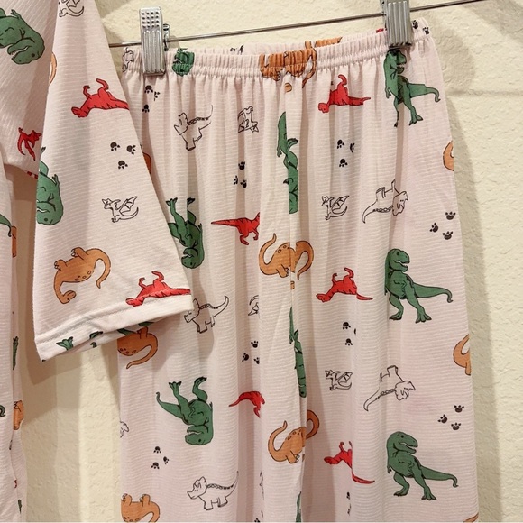 Moi & Du TTASOMKIDS Dinosaur Dino Print Pajama PJ Set Little Boys NWT - Picture 3 of 9